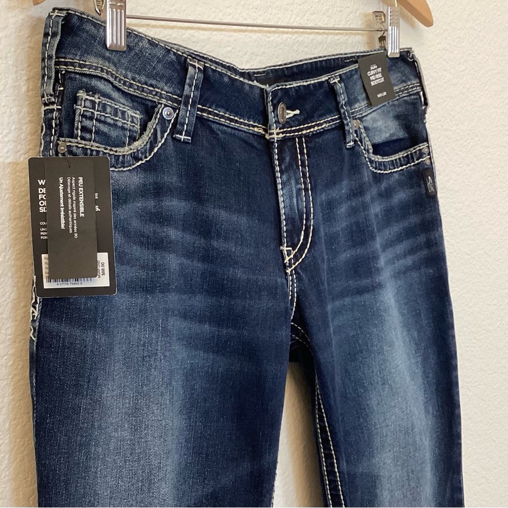 Silver Jeans W31/L30 NWT Suki Curvy Mid Rise Bootcut Women’s Jeans L9516SJB376 - Picture 6 of 16